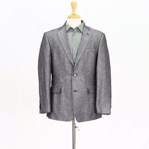Tommy Hilfiger 40R Gray HB 2-Button Sport Coat Blazer Jacket T281